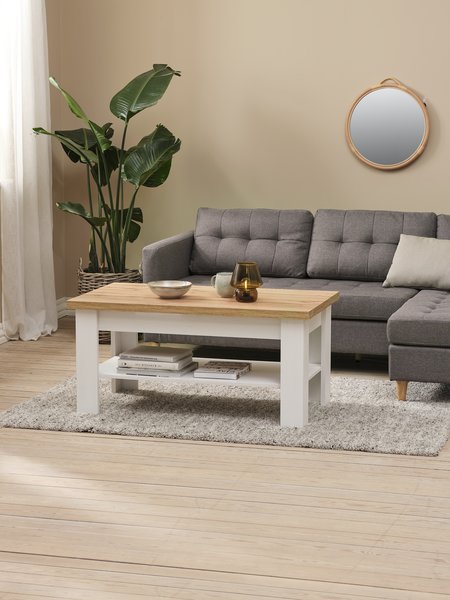 Coffee table MARKSKEL 60x110 white/oak