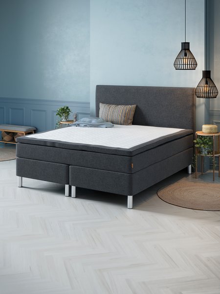 Kontinentalsäng 180x200cm SOKNA GC35 grå-40 PU