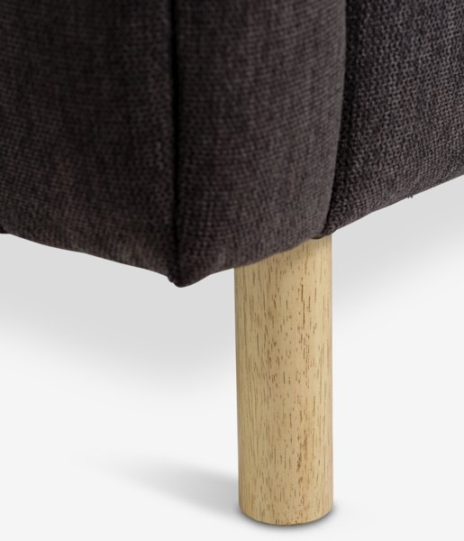 Divano MAGLEBY 3 posti tessuto marrone scuro/color rovere