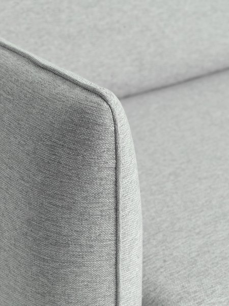 Canapé d'angle AARHUS méridienne droite tissu gris clair