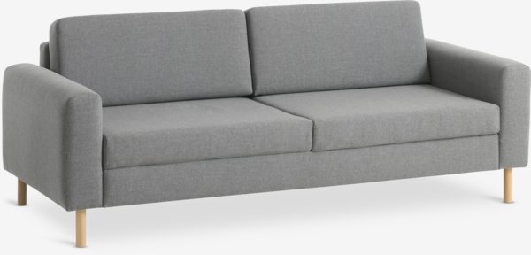 Sofa SVALBARD 3-pers. lysegråt stof