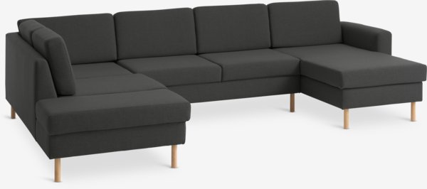 Sofa SVALBARD Ecke links dunkelgrau