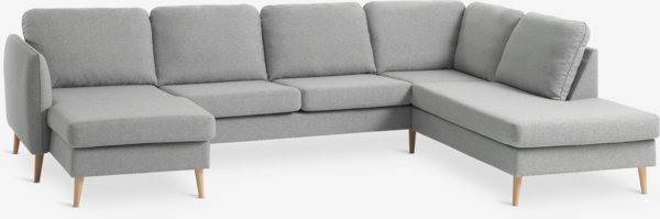 Sofa AARHUS Ecke rechts Stoff hellgrau