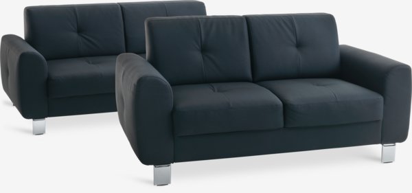 Sofa DAMHALE 3-Sitzer schwarz