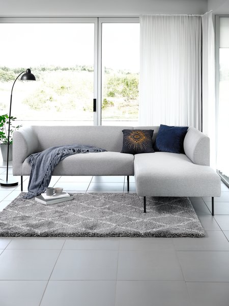 Sofa KARE Chaiselongue rechts hellgrau
