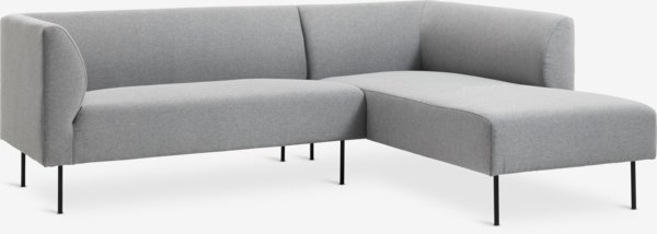 Sofa KARE Chaiselongue rechts hellgrau