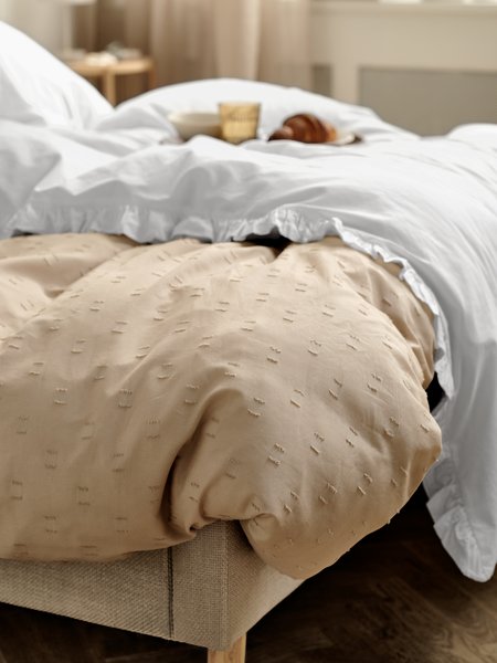 Duvet cover set DORTHE King sand