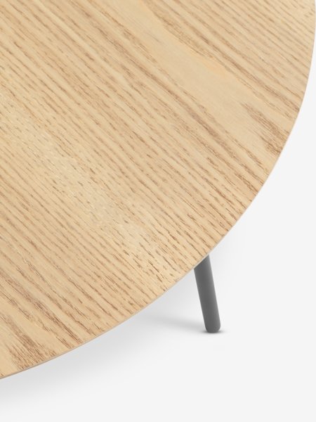 Tavolino NYBO Ø55 colore rovere/nero