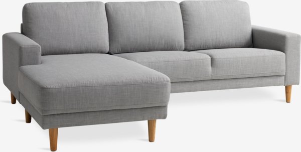 Sofa EGENSE Chaiselongue hellgrau