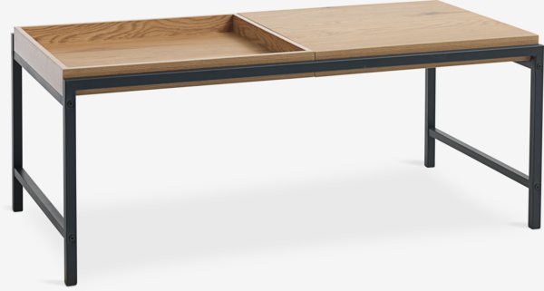 Coffee table TRAPPEDAL 50x100 oak/black