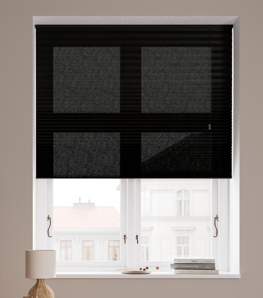 Plisségardin SALTHOLM 90x210cm grå