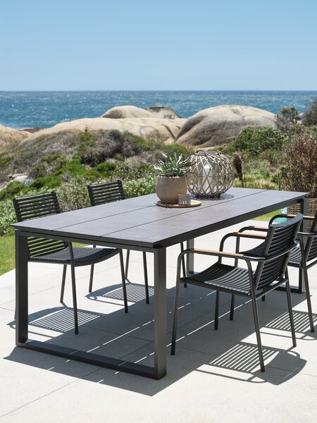 Table de jardin SONNERUP l100xL215 gris