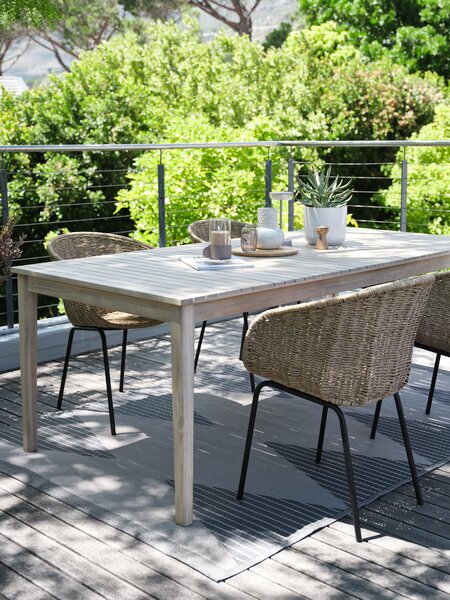 KOLLEN L205 bord hårdttræ + 4 TUERNE stole natur