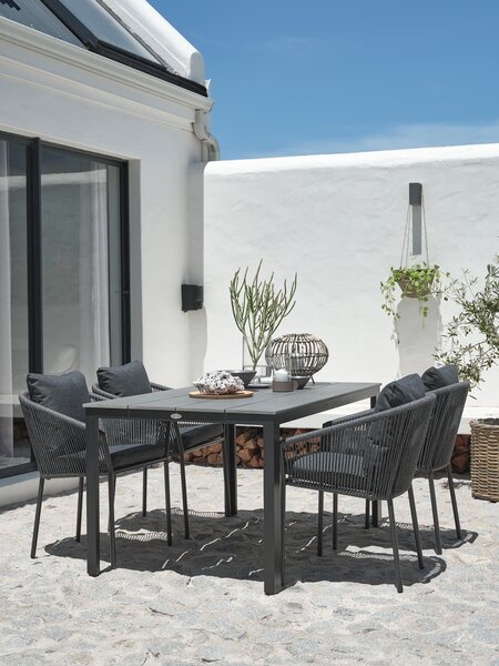 MARIELYST L150 table + 4 BRAVA chaises gris