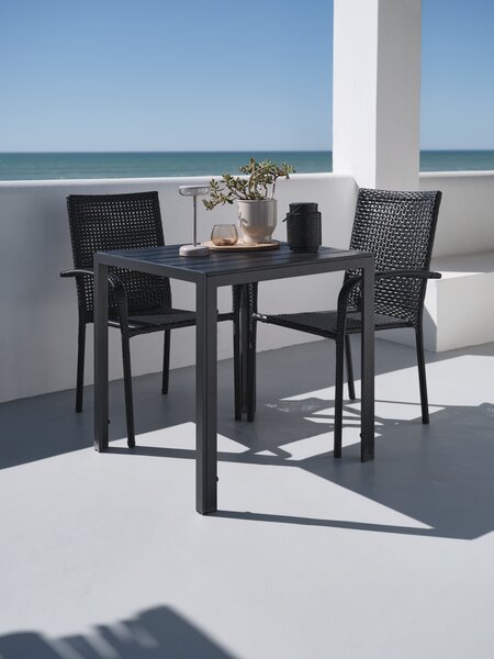 JERSORE L70 table + 2 FUGLEBJERG chair black