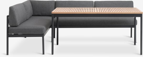 Loungeset RIMMERNE 6-sits svart