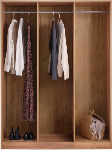 Wardrobe VIBY 150x200 3 doors natural oak colour