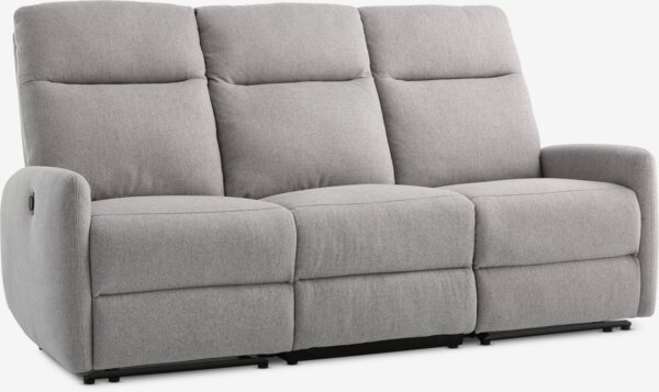 Sofa VONSILD 3-seater electric reclining light grey