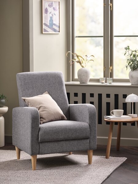 Armchair GEDVED grey fabric