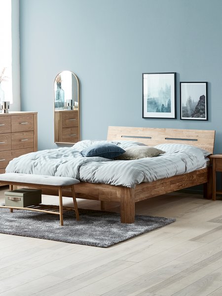 Estructura cama OLSKER 160x200 roble