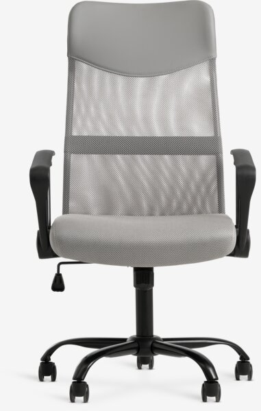 Sedia da ufficio BILLUM tessuto mesh grigio/nero