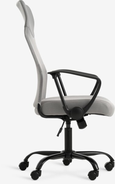 Sedia da ufficio BILLUM tessuto mesh grigio/nero