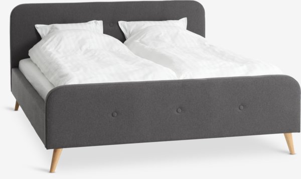 Cadre de lit KONGSBERG 140x190 gris