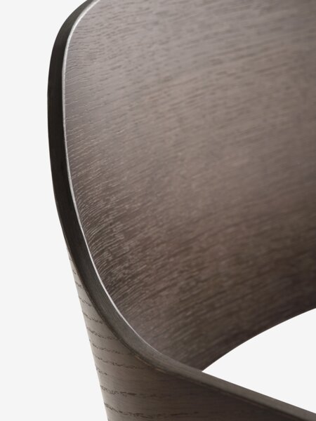 Dining chair HVIDOVRE dark oak/black fabric