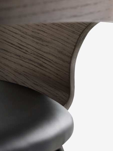 Dining chair HVIDOVRE dark oak/black fabric