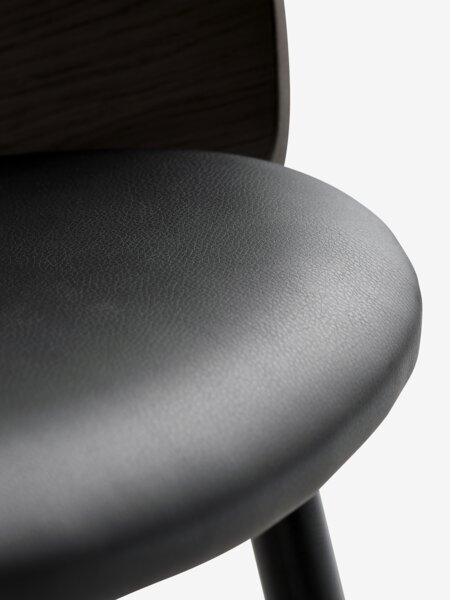 Dining chair HVIDOVRE dark oak/black fabric