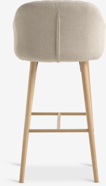 Barstuhl ADSLEV Stoff beige/Eiche natur