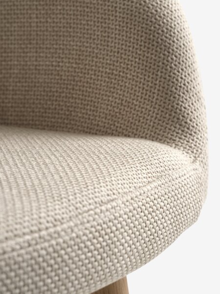 Barstuhl ADSLEV Stoff beige/Eiche natur