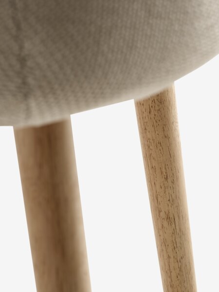 Barstuhl ADSLEV Stoff beige/Eiche natur