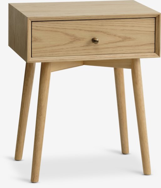 Bedside table HOKKSUND 1 drawer natural oak