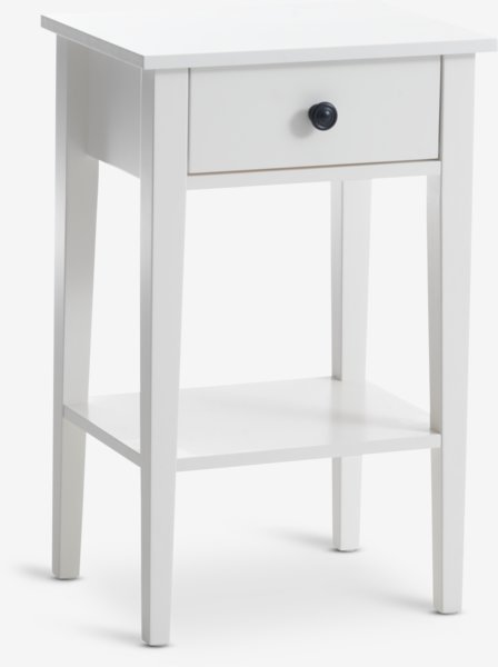 Bedside table NORDBY 1 drawer 1 shelf white