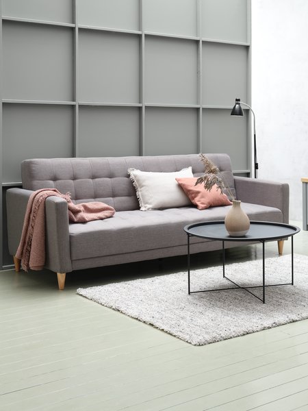 Sofa bed FALSLEV grey fabric