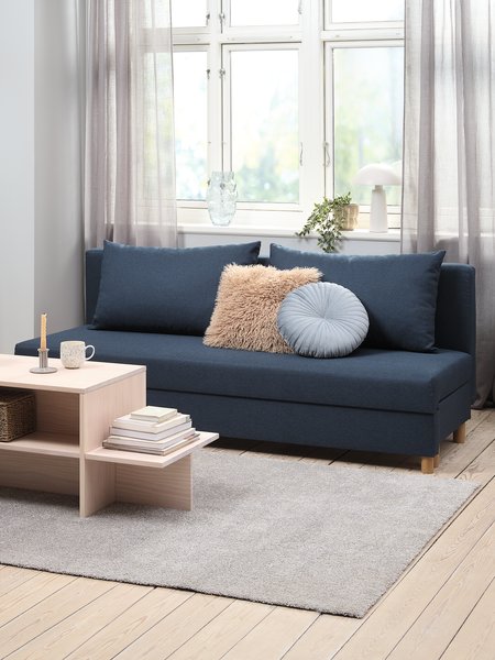 Sofa bed NORSMINDE blue fabric