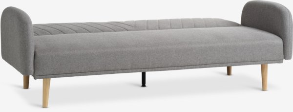 Bäddsoffa PARADIS ljusgrått tyg/ekfärgad