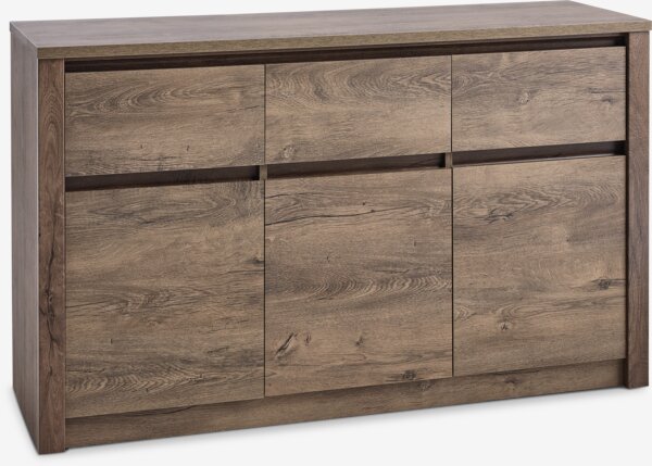 Dressoir VEDDE 3 deuren 3 lades eiken