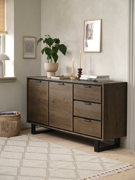Dressoir HORNBORG 2 deur 3 lades donker eiken