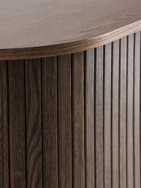 Sideboard LYNGVIG 120 cm 2 tambour doors dark oak