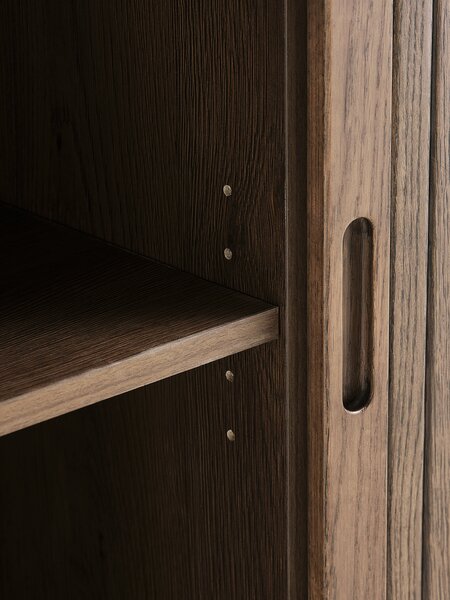 Sideboard LYNGVIG 120 cm 2 tambour doors dark oak