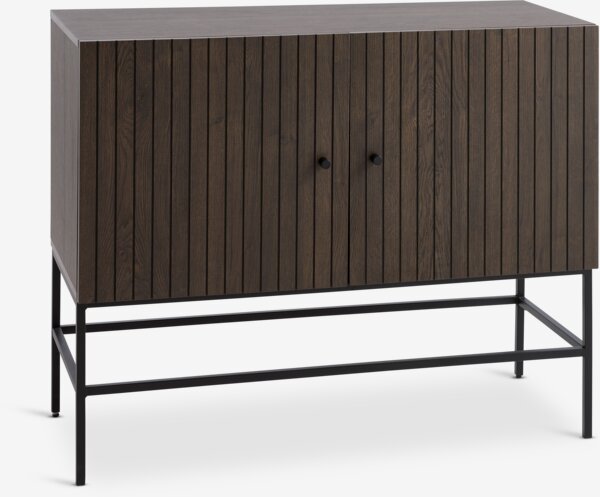 Sideboard HEMDRUP 2 Türen dunkel eichefarben/schwarz