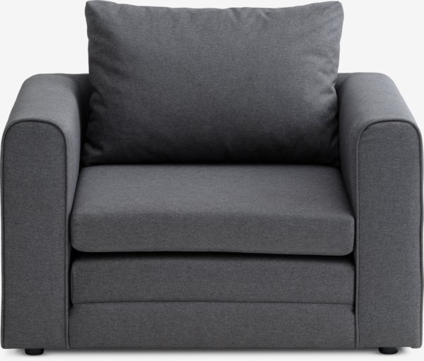 Poltrona letto SKILLEBEKK tessuto grigio scuro