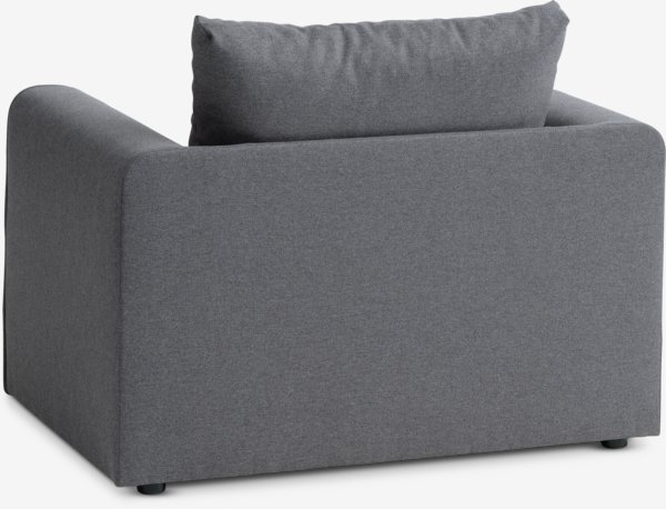 Fauteuil convertible SKILLEBEKK tissu gris foncé