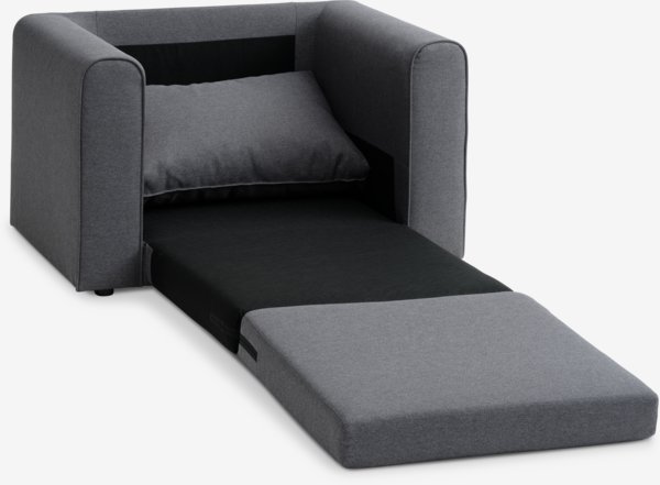 Poltrona letto SKILLEBEKK tessuto grigio scuro