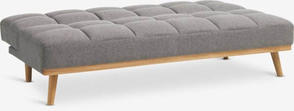 Canapé convertible NEJEDE tissu gris clair