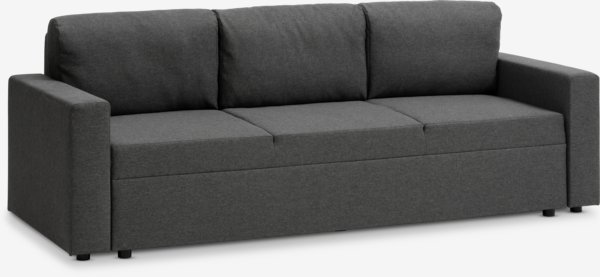 Schlafsofa MARSLEV 3-Sitzer Stoff dunkelgrau