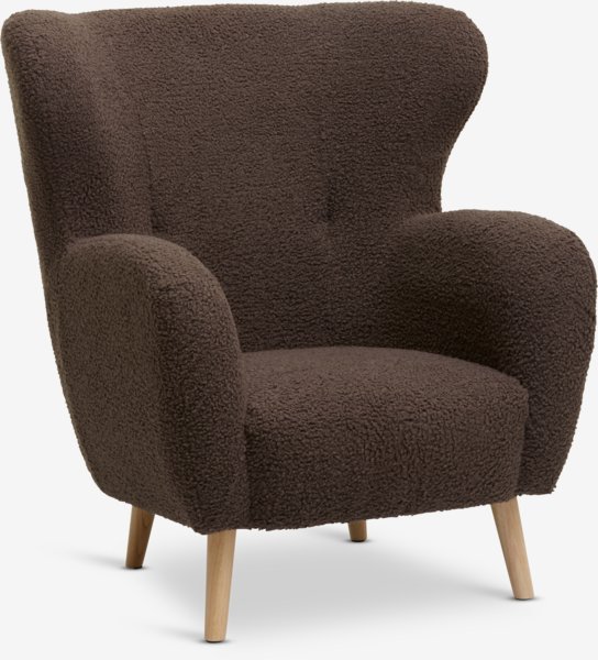 Armchair VILDSUND brown