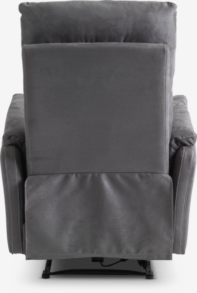 Poltrona reclinabile ABILDSKOV elettrica similpelle grigio